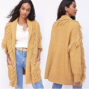 Anthropologie Amanza Fringed Cardigan